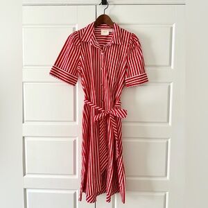 ANTHROPOLOGIE Maeve Striped Shirt Dress (S)